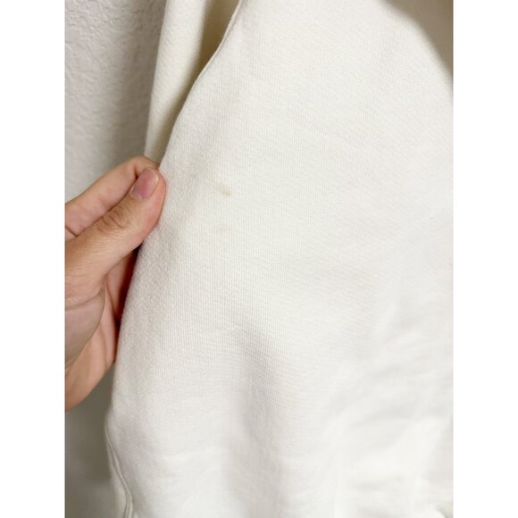 Madhappy Mens Classics Zip Up Hoodie In Cotton Fleece Relaxed Fit Neutral Large - Picture 4 of 10